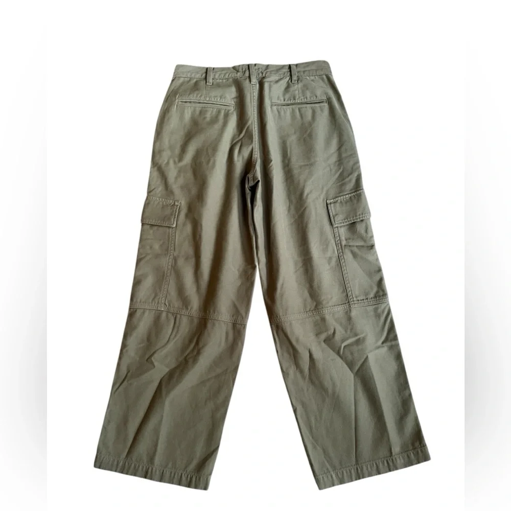 Agolde Jericho Cropped Cargo Pants High Waisted Relaxed Fit Size 27 Green - Picture 5 of 11